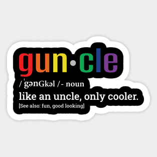 Guncle - LGBT LGBTQ Gift Sticker